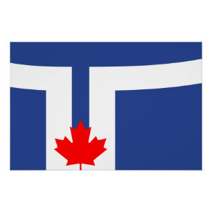 Pôster Cartaz patriótico com a bandeira de Toronto