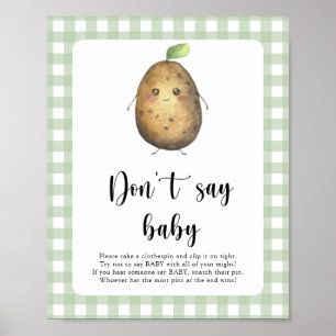 Poster Cartaz Pequena Batata Não diga bebê