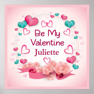 Poster Cartaz Personalizado Be My Valentine