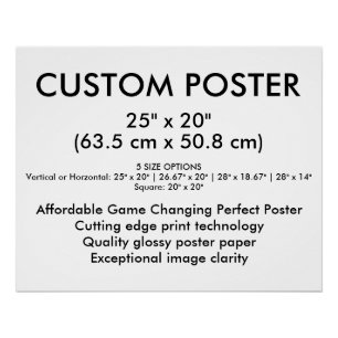 Pôster Cartaz Personalizado Brilhante Paisagem 63,5 cm x