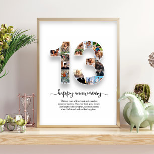 Poster Cartaz Personalizado de 13º Aniversário
