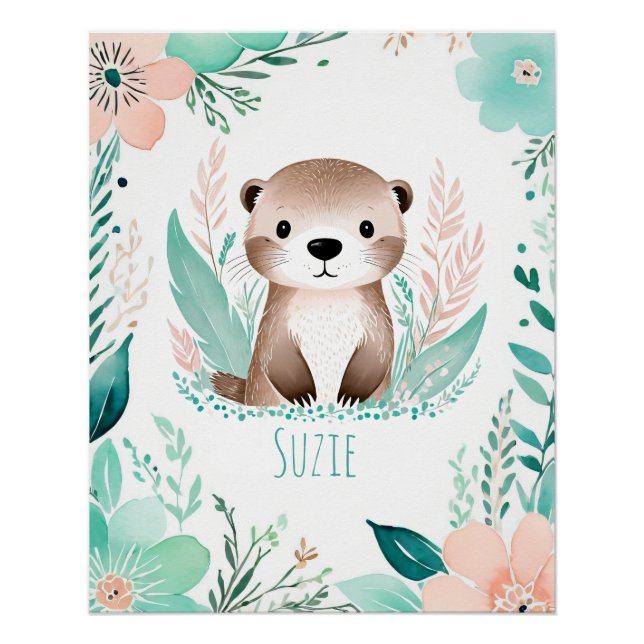 Pôster Cartaz Personalizado de Bebê Boho - Design de Lont (Frente)