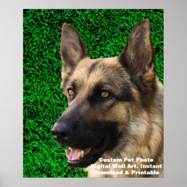 Poster Cartaz Personalizado de Foto de Cachorro - Memoria