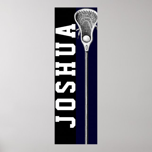 Poster cartaz personalizado de lacrosse (Frente)