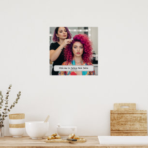 Poster Cartaz Personalizado de Salão de Cabeleireiro Eleg
