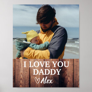 Poster Cartaz Personalizado do Papai, Eu Te Amo Papai Fot