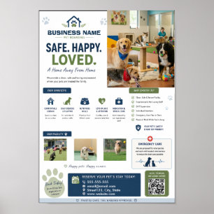Poster Cartaz Personalizável de Hospedagem de Animais de