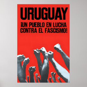 Poster Cartaz político Uruguai Um povo em sua luta