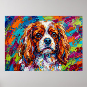 Poster Cartaz Pop Art Cavalier King Charles Spaniel Ousad