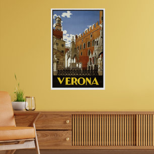 POSTER CARTAZ POSTAL ANTIGO DE VERONA ITÁLIA