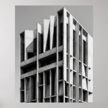 Cartaz Preto e Branco de Arquitetura Moderna | Con