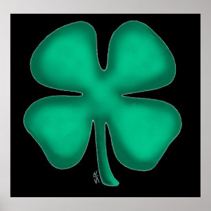 Poster Cartaz preto irlandês fosco