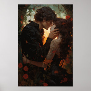 Poster Cartaz - Príncipe Encantado e Beijo de Amor da Pri