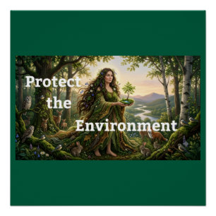 Pôster Cartaz Proteja o Meio Ambiente