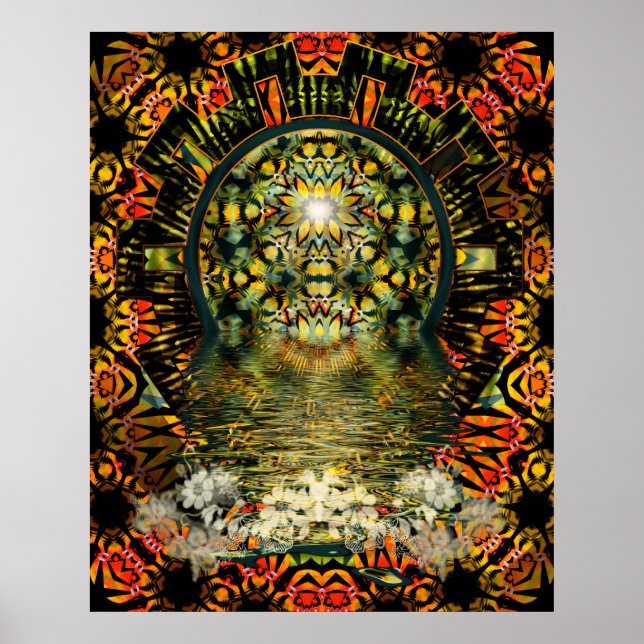 Poster Cartaz Psicodélico de Beleza Interior (Frente)