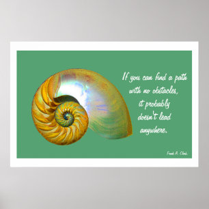 Poster Cartaz Quote.3 inspirado de Shell do nautilus A06