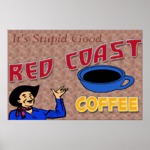 Pôster Cartaz Retro Café Red Coast