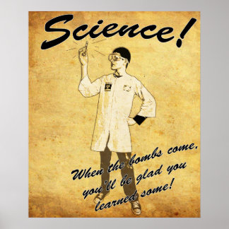 Pôster Cartaz Retro de Ciência dos Anos 40