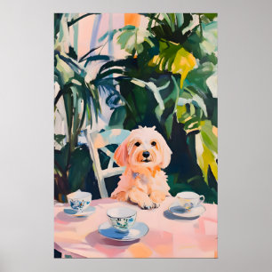 Poster Cartaz Retro do Wheaten Terrier de Capa Macia, Whe