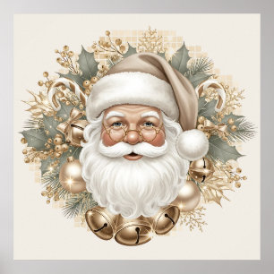 Poster Cartaz Retro Vintage do Papai Noel