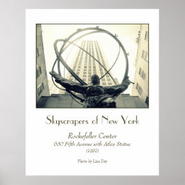 Pôster Cartaz 'Rockefeller Center & Atlas'