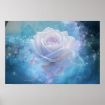 Cartaz Rosa Branca e Lua Azul