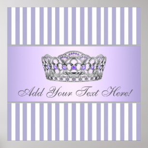Poster Cartaz Roxo Princesa Cinza e Lavanda