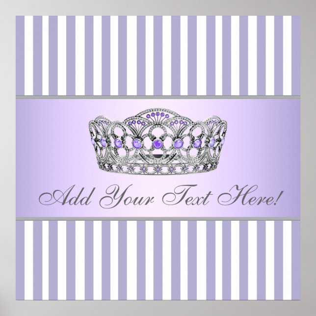 Poster Cartaz Roxo Princesa Cinza e Lavanda (Frente)