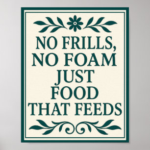 Poster Cartaz Sassy Kitchen Sem Enfeites Sem Espuma Anti-