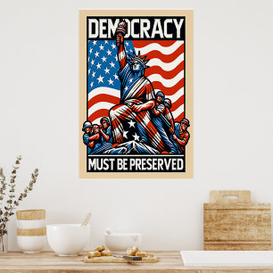 Poster Cartaz Sem Reis Salva a Democracia