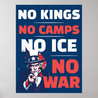 Poster Cartaz Sem Reis Sem ICE Sem Campos Sem Guerra