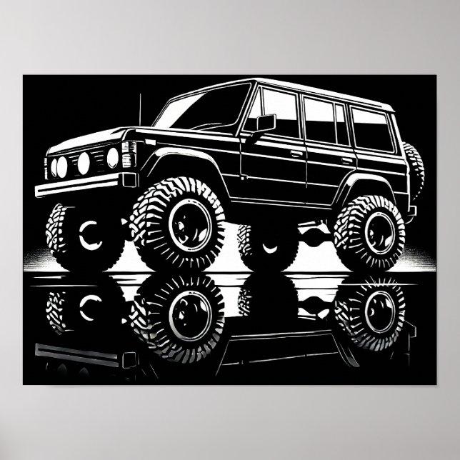 Poster Cartaz Silhueta Lenda Off-Road (Frente)