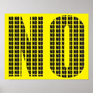Poster Cartaz Sinal de Não Não Divertido