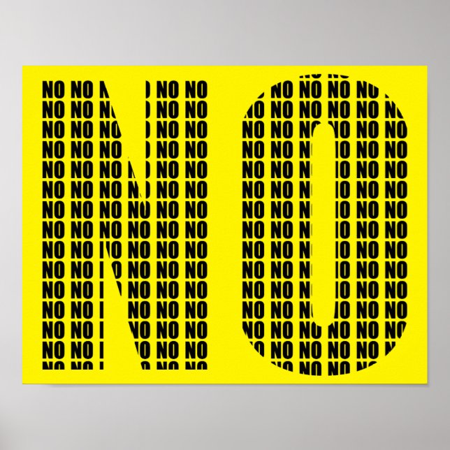 Poster Cartaz Sinal de Não Não Divertido (Frente)