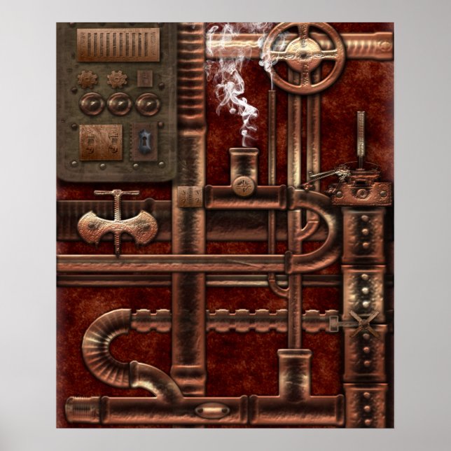 Pôster Cartaz Steampunk (Frente)