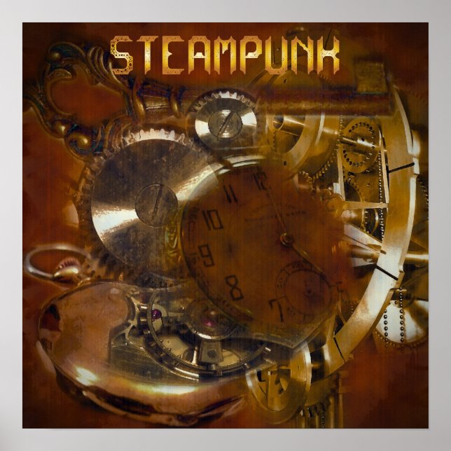 Pôster Cartaz Steampunk (Frente)