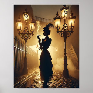 Poster Cartaz Steampunk 67 A Sedutora da Luz de Gás