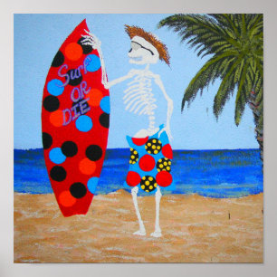 Poster Cartaz Surf ou morra