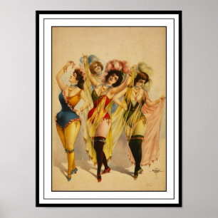 Poster Cartaz Teatro Vintage Dançarinas 2