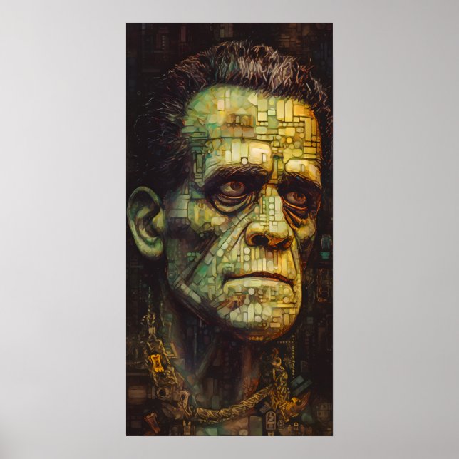 Poster Cartaz telefônico monstro de Frankenstein ou (Frente)