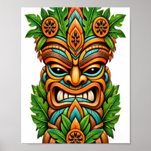Poster Cartaz Tiki Coroa de Palmeira Alta