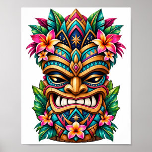 Poster Cartaz Tiki Crista de Pavão