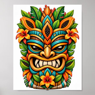 Poster Cartaz Tiki Sorriso Botânico