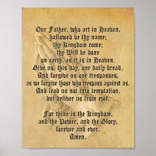 Poster Cartaz Tradicional da Oração do Senhor (Matte)
