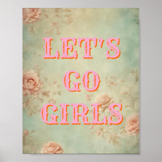 Poster Cartaz Vamos Lá Garotas Ocidentais, Arte de Parede