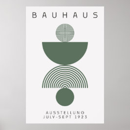 Poster Cartaz Verde Sage Bauhaus