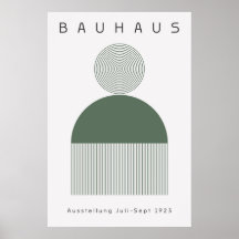 Cartaz Verde Sage Bauhaus