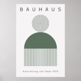 Poster Cartaz Verde Sage Bauhaus