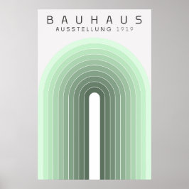 Poster Cartaz Verde Sage Bauhaus