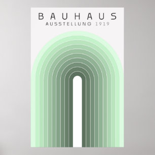 Poster Cartaz Verde Sage Bauhaus